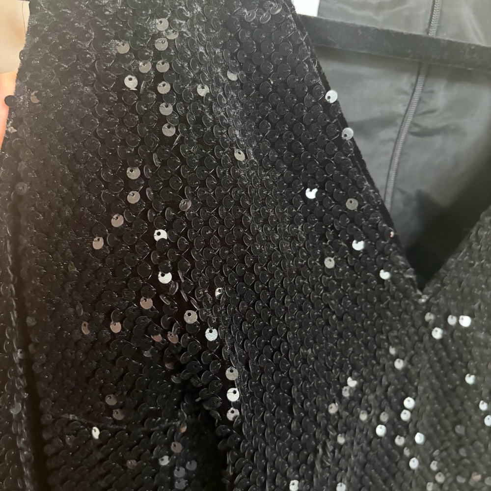 Akris Punto Black Sleeveless Dress, Sequins and Velvet, 12 - Picture 4 of 11
